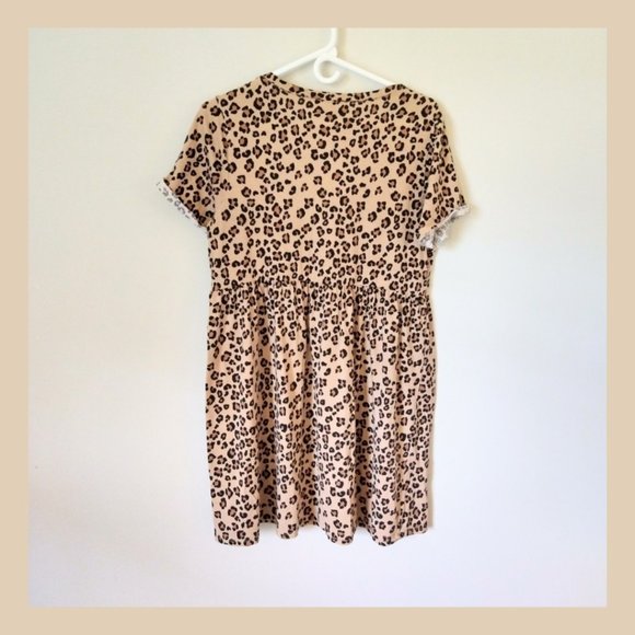 Cotton Leopard Babydoll Dress- Wild Fable, Sz Medium - Picture 3 of 4